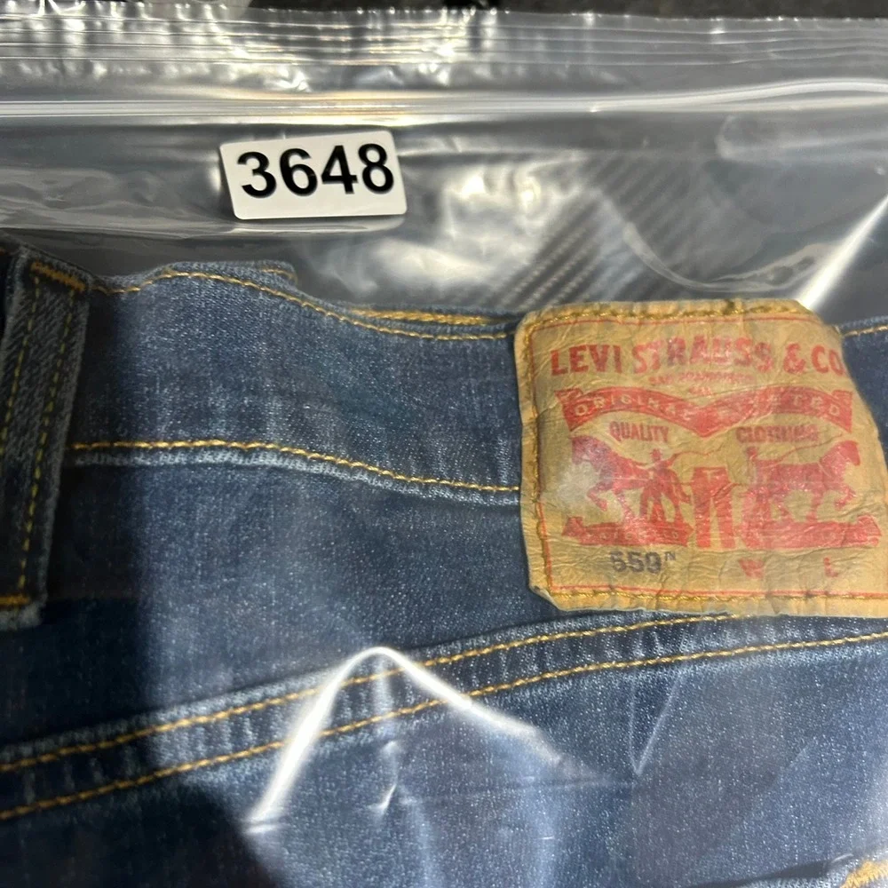 Levi's 559 Relaxed Straight Jeans Men 50x34 Dark Wash Stretch Blue Denim Pants